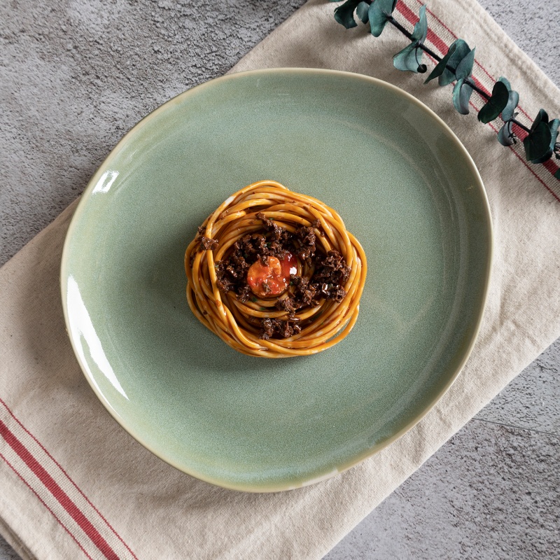 Happy Go 20cm Salad Plate Reactive Glaze