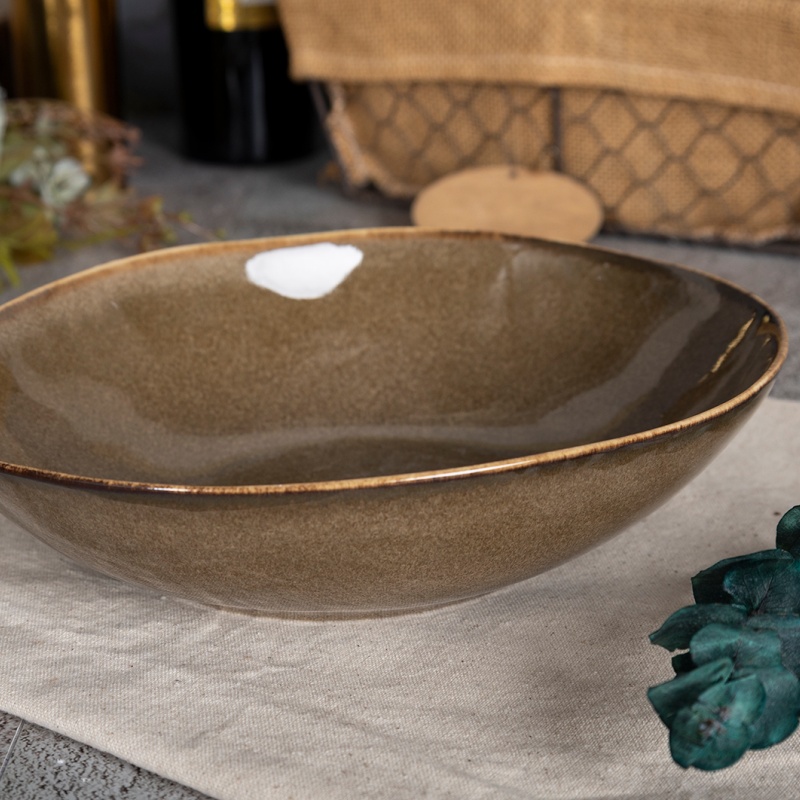 Happy Go 28cm/45oz/1250ml Soup Bowl Reactive Glaze