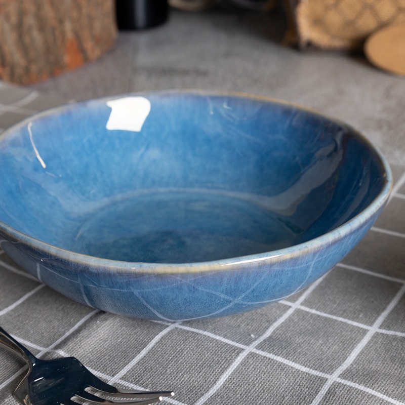 Happy Go 18.5cm/24oz/680ml Soup Bowl Reactive Glaze