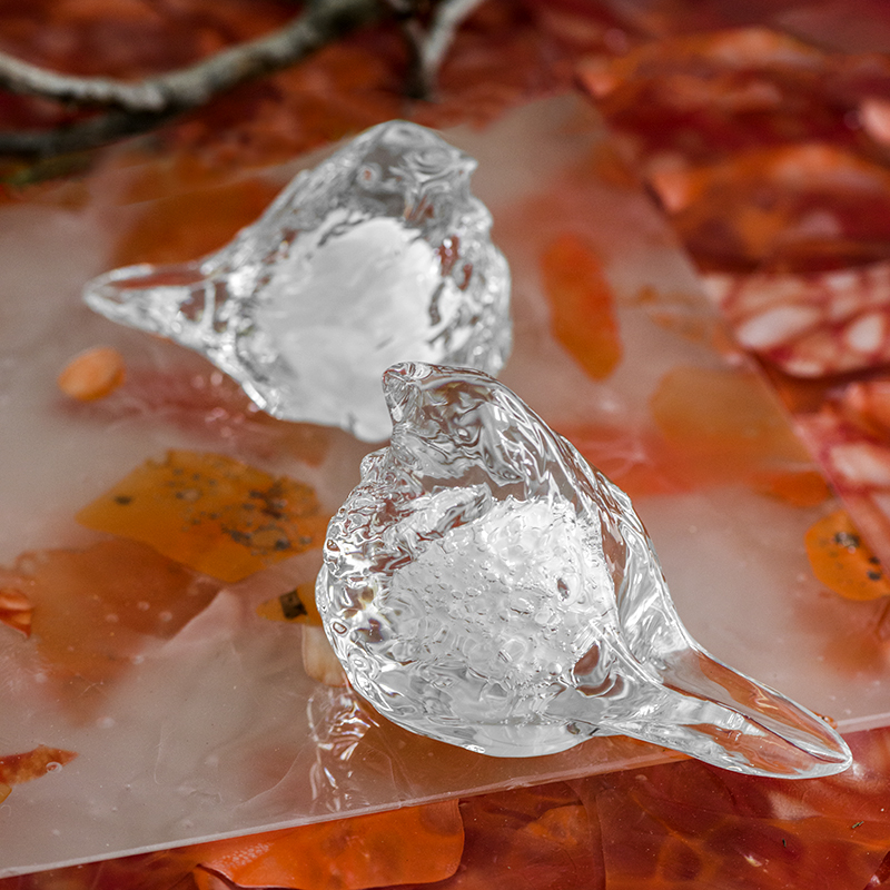 Art glass color decorative ornaments mouth-blown glass animal Bird WV53