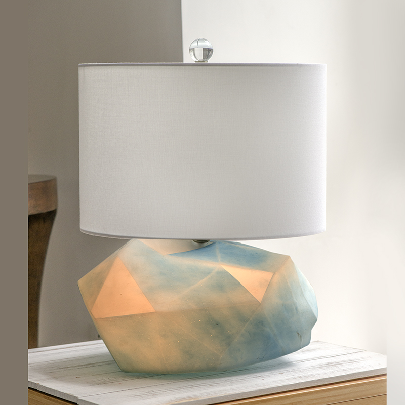 Art glass decorative lighting handmade iceberg shape table lamp with shade G15-3Z Blue