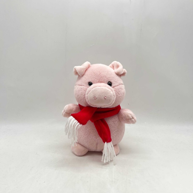 Plush Toys with Diverse Animal Shapes and Red Scarves