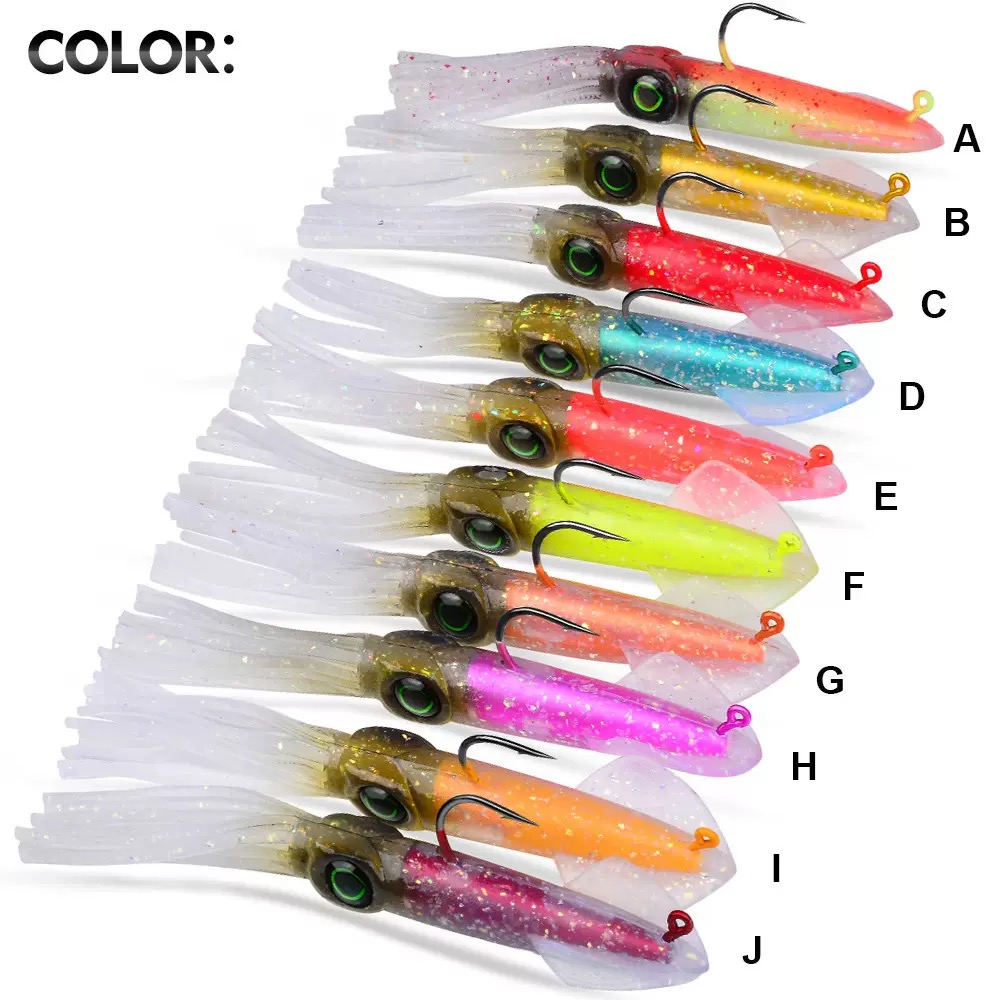 Glow-in-the-Dark UV Jighead Octopus Soft Bait