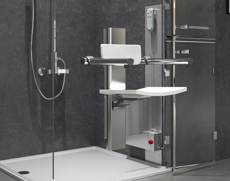 XJ-425 electric lifting and rotating shower chair