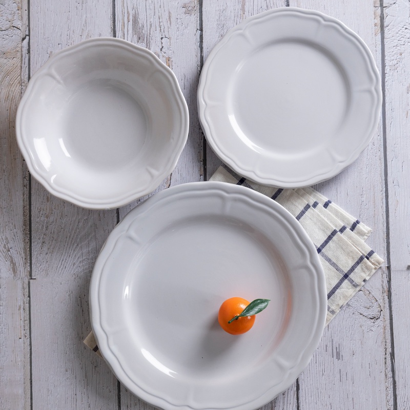 8.5"/22cm Salad Plate With Embossmetn ,glossy