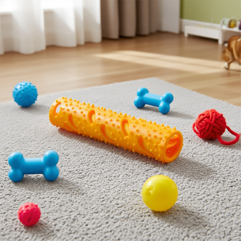 Long strip teething toy for puppies