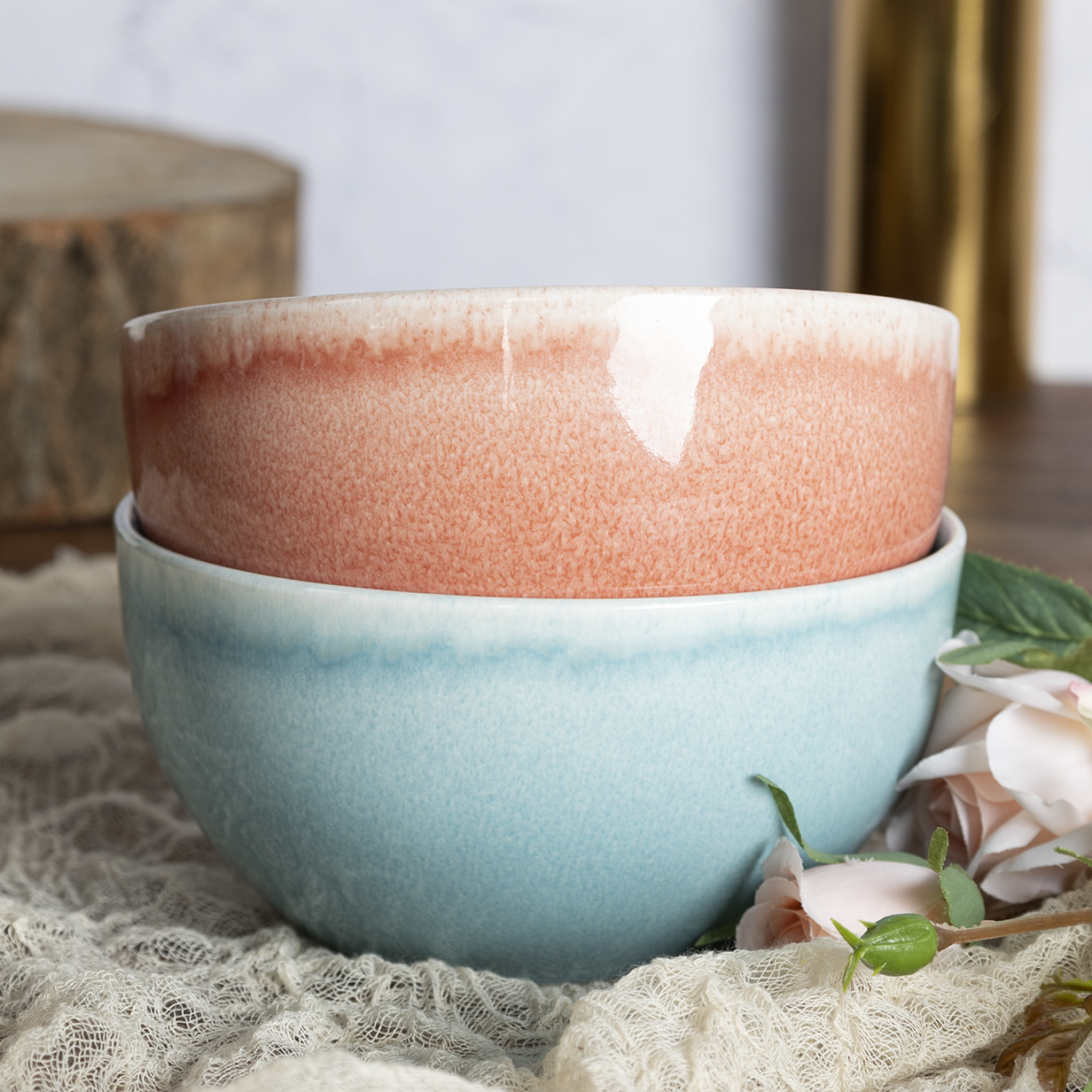 Happy Go 5.5'' 13.5CM (510ML) White Porcelain BOWL WITH REACTIVE GLAZE