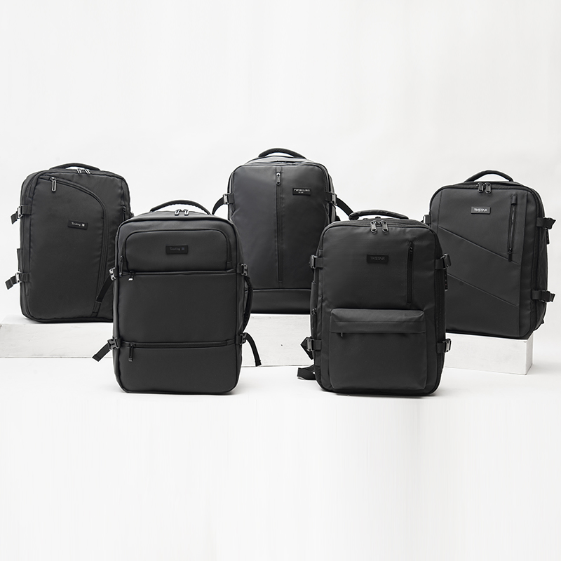 Black business backpack vacuum compression backpack laptop backpack waterproof backpack series