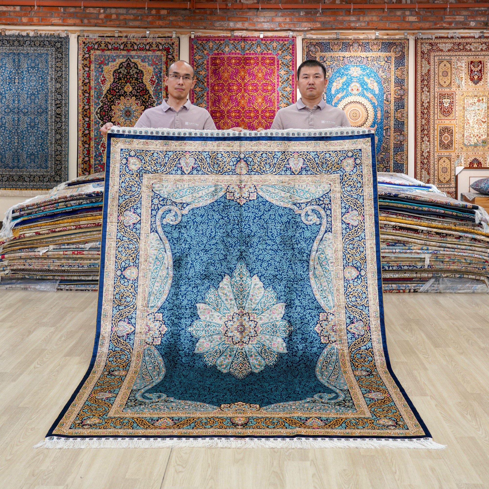 YILONG 5'x7' Hand knotted silk carpet vantage traditional high quality persian rugs