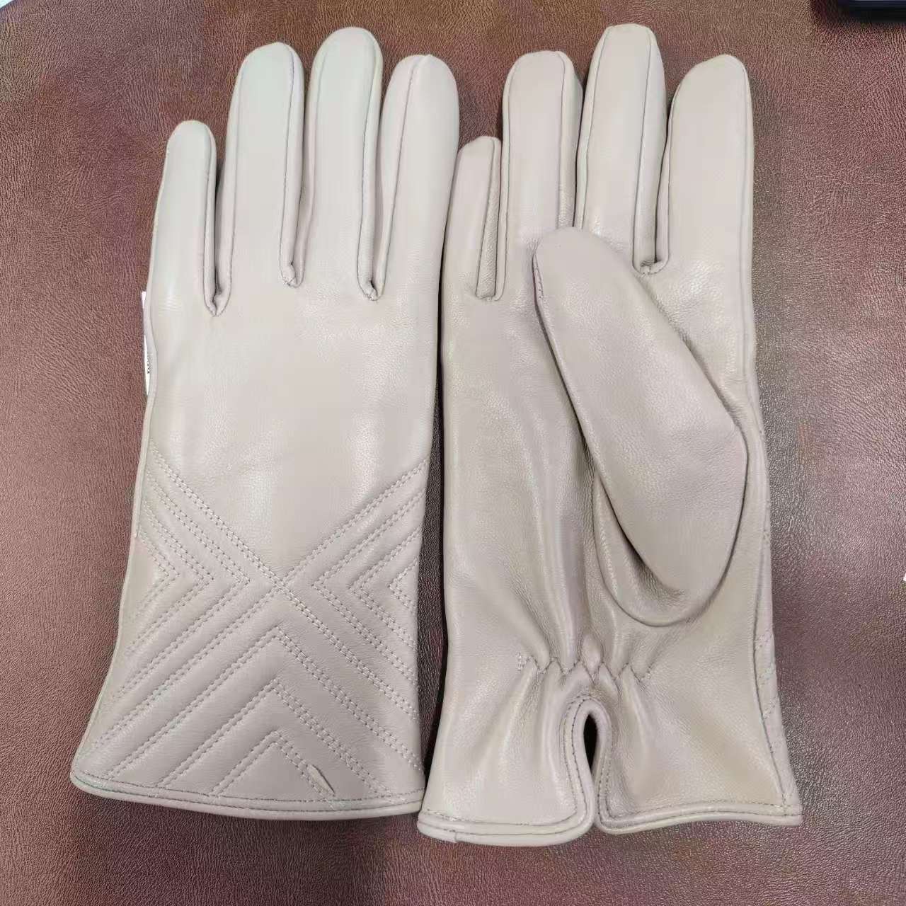 BAI LU FANG FUR GLOVES（leather gloves)