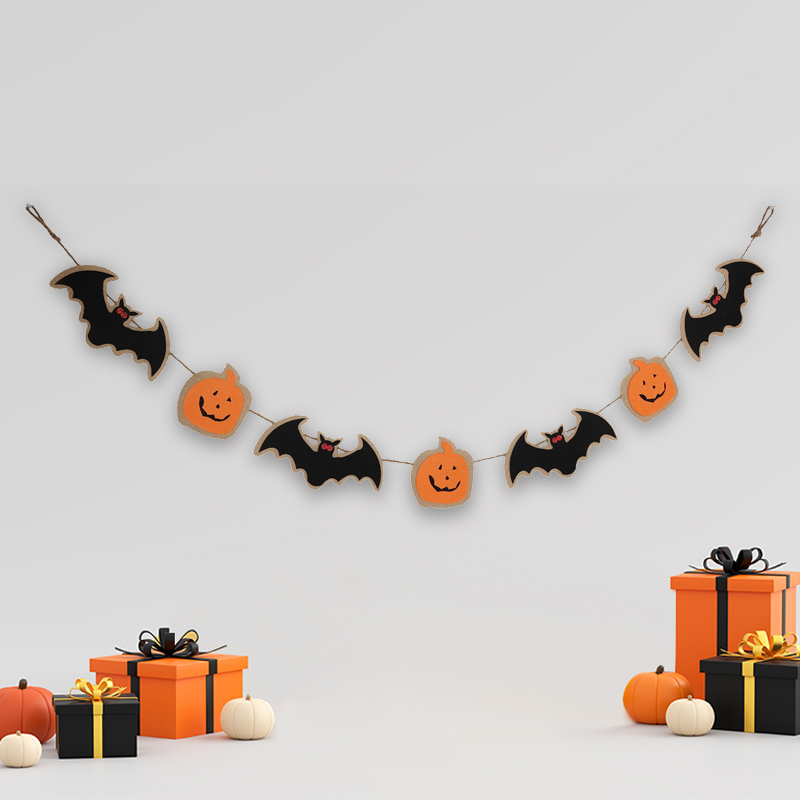 72inch Halloween Decor Bats Pumpkins Garland