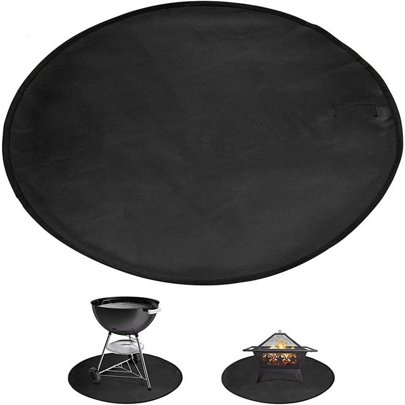 Outdoor barbecue heat insulation and fireproof mat, BBQ fire pit mat， fireplace floor mat
