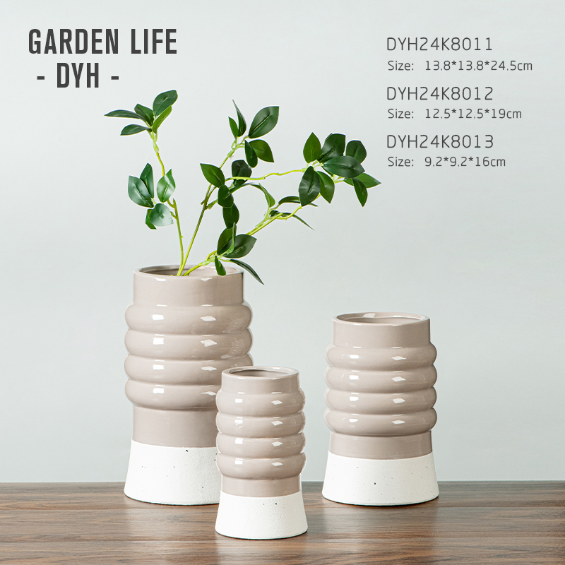 Double layered gradient art printing section arc flower vat