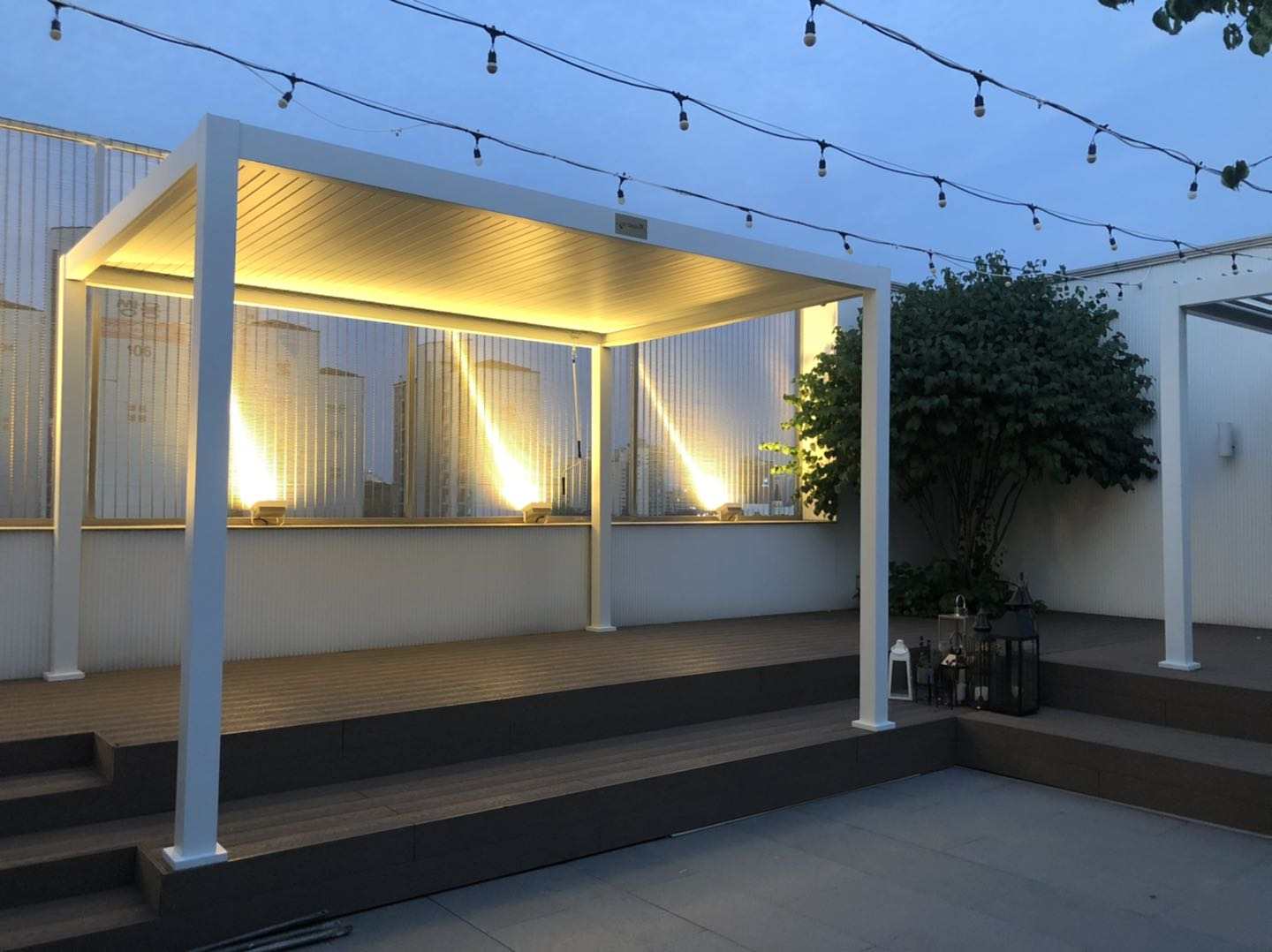 Factory Custom 10*10Ft 10*20Ft 20*20Ft Garden Patio Electric Gazebos Motorized Retractable Pergola