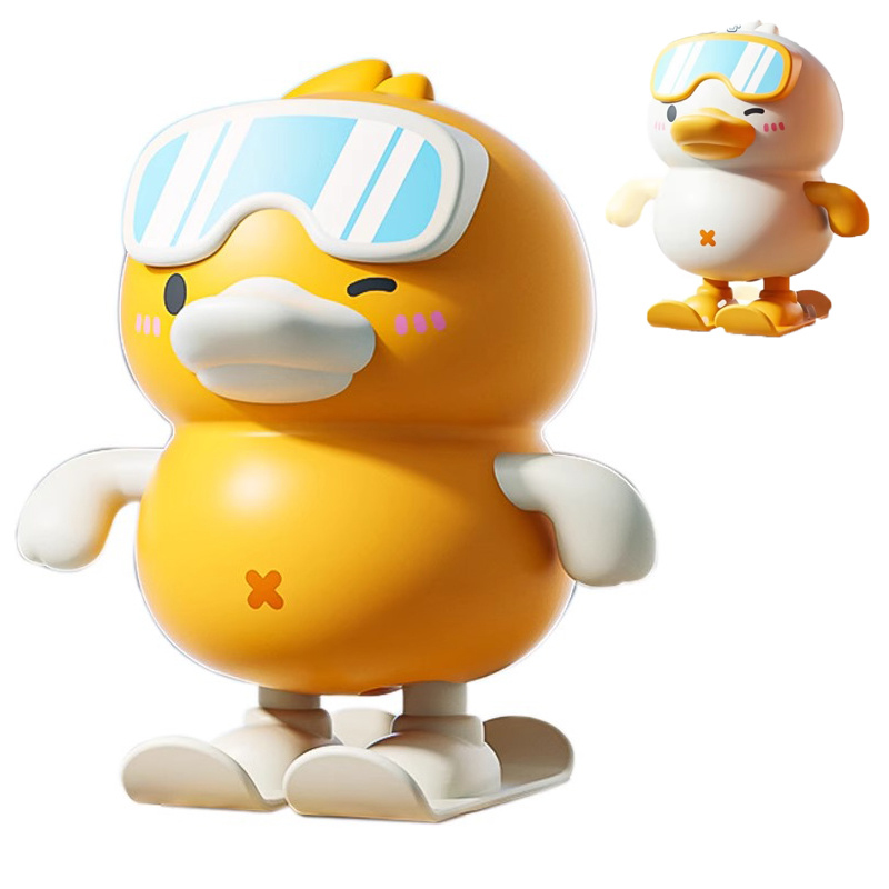 Wind Up Toy Educational Toy Wholesale Cartoon Plastic Toy Wind Up Jumping Duck Toy