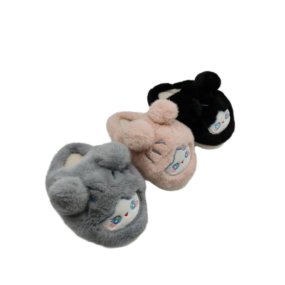 Cute fur slipper