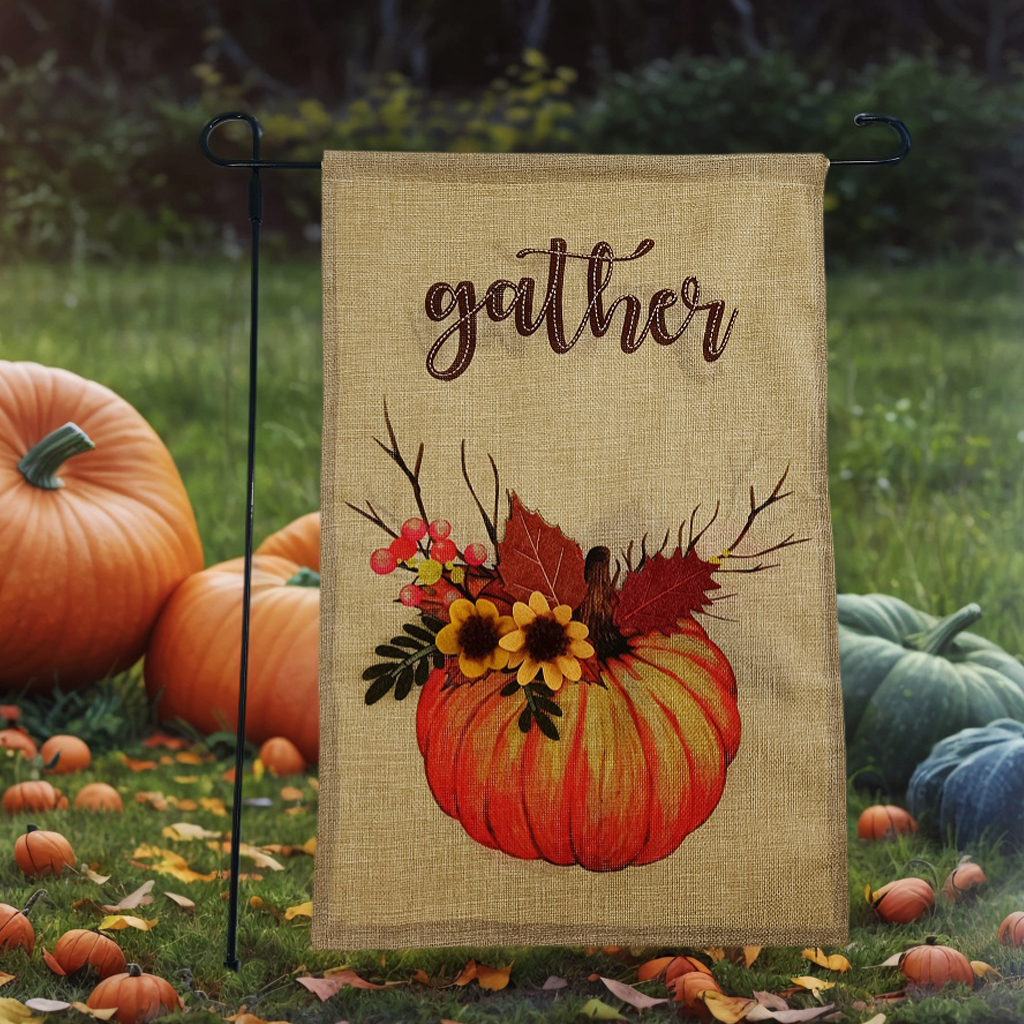 11.5X18inch Harvest 3D Garden Flag