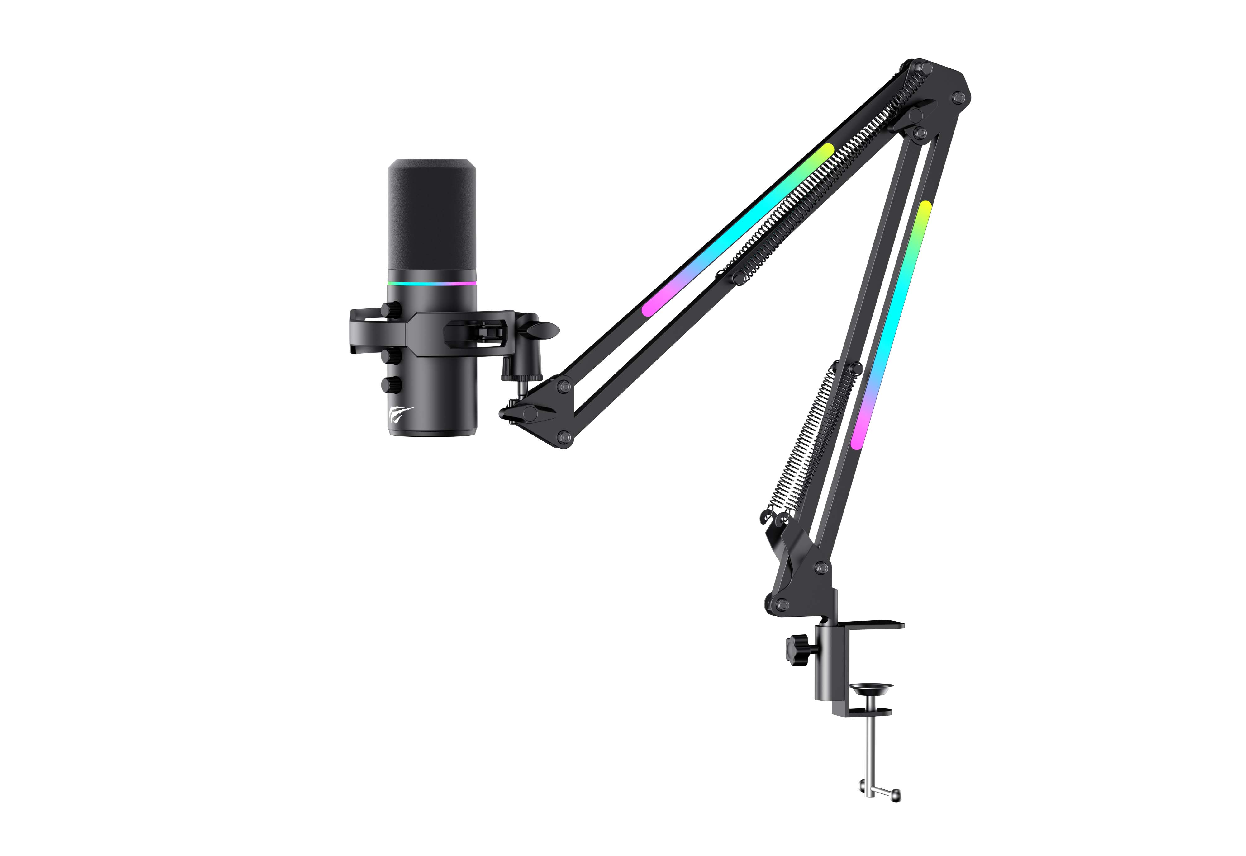 HAVIT GK60 Pro Gaming Live Microphone with RGB Light short touch mute key