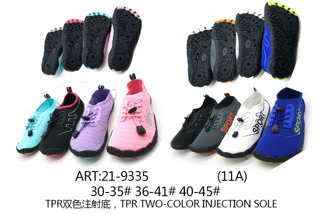 SPORT brand + Aqua shoes + TPR two colors injection sole + beach, surfing, fashion, vacation