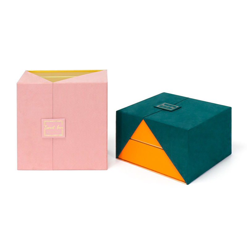 2-layer Suede Double Open Gift Box