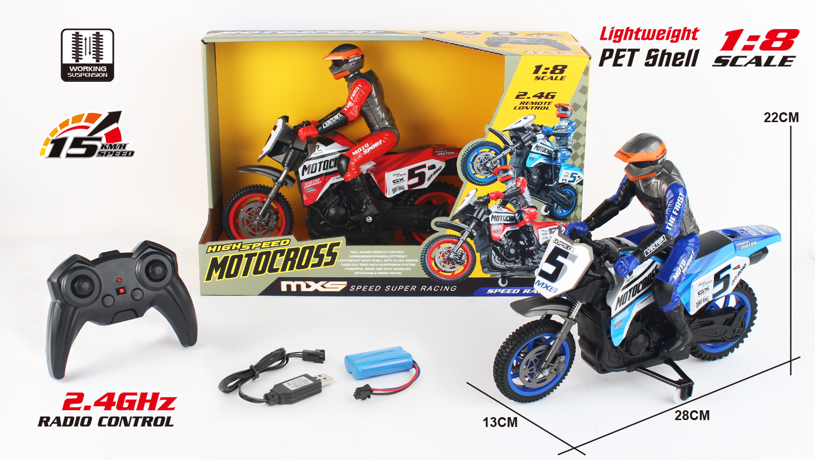 2.4G 1: 8 R/C Motorcycles