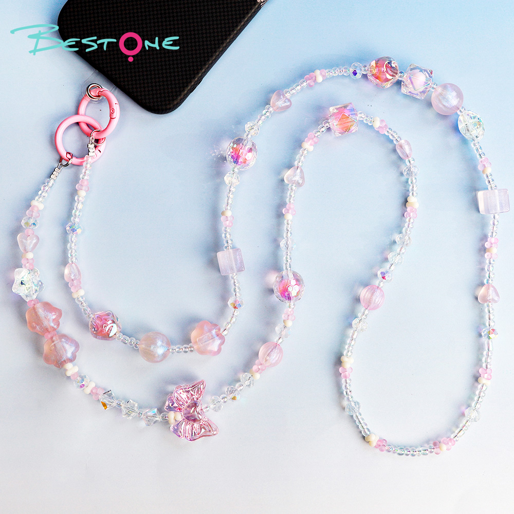 Long Acrylic Phone Chain Series (Pink / Blue Styles)