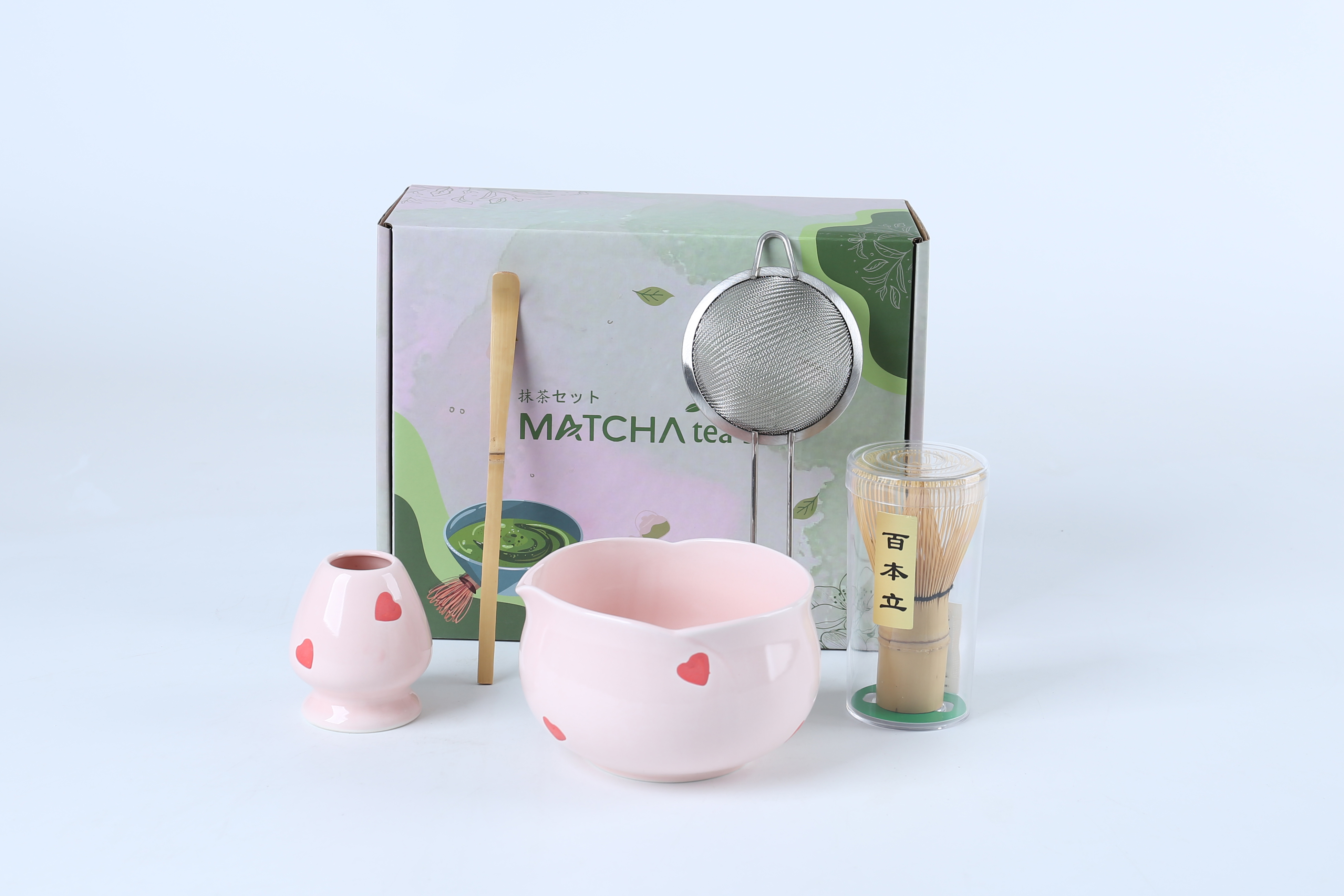 Ceramic matcha bowl, ceramic whisk holder ceramic matcha kit ceramic matcha gift set