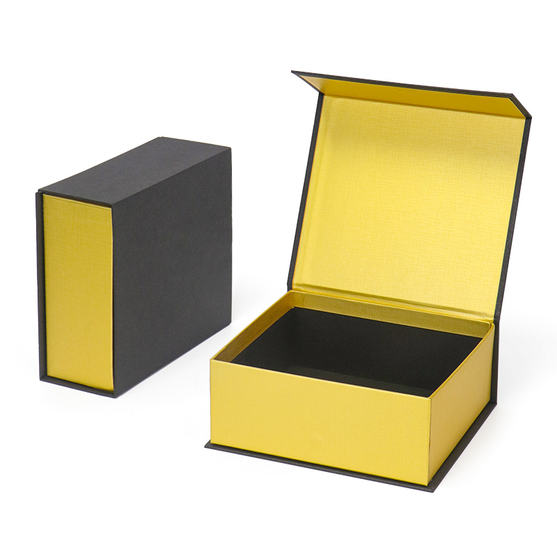 Luxury Black Flip Top Ridig Magnetic Gift Paper Box