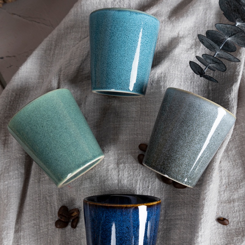 Happy Go 7oz/198ml Mug Without Handle With Reactive Glaze