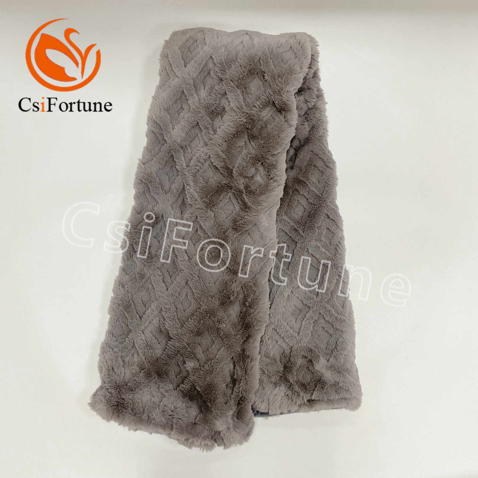Cutted Rabbit Fur Reversible Blanket