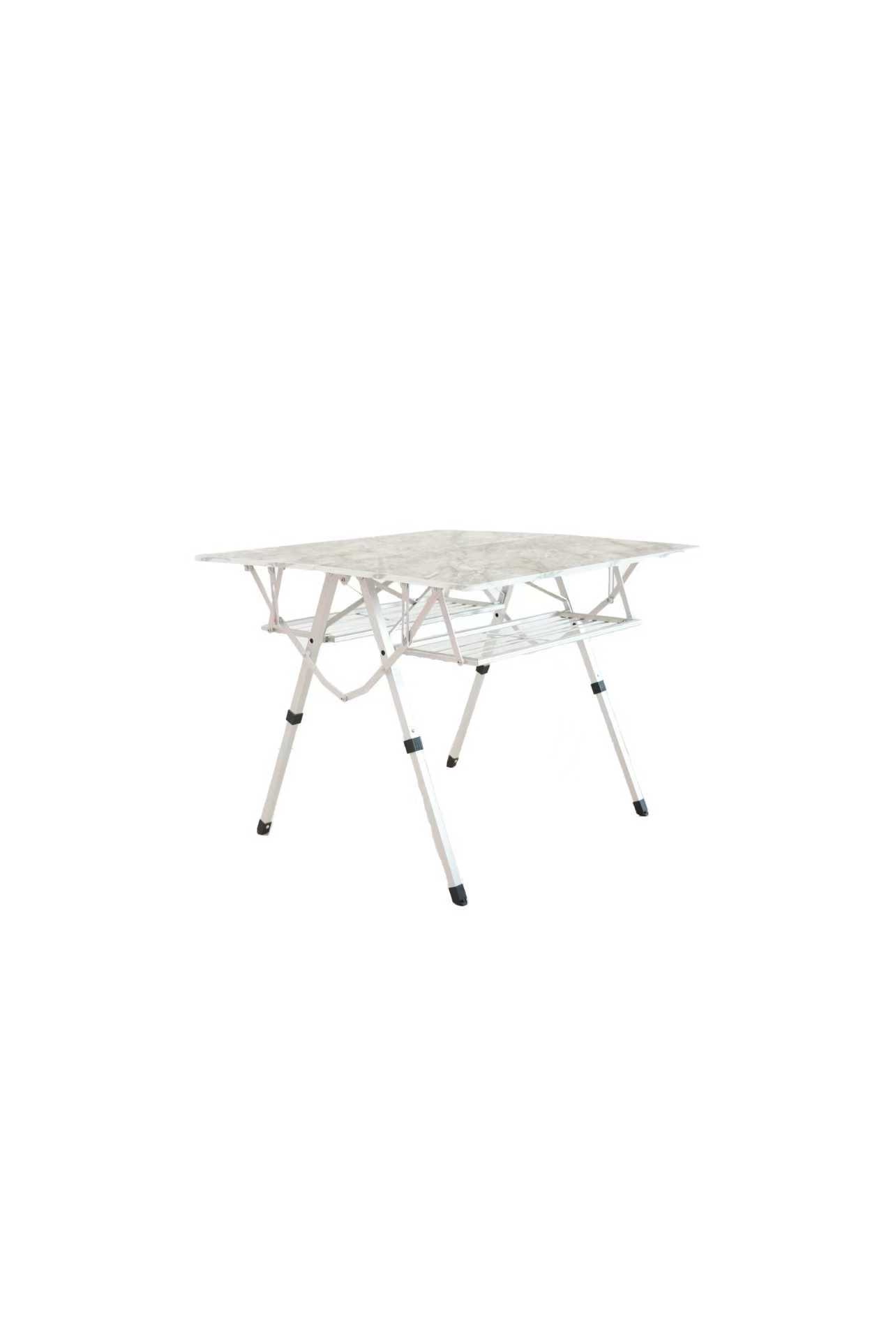 Folding patent adjustable aluminum table