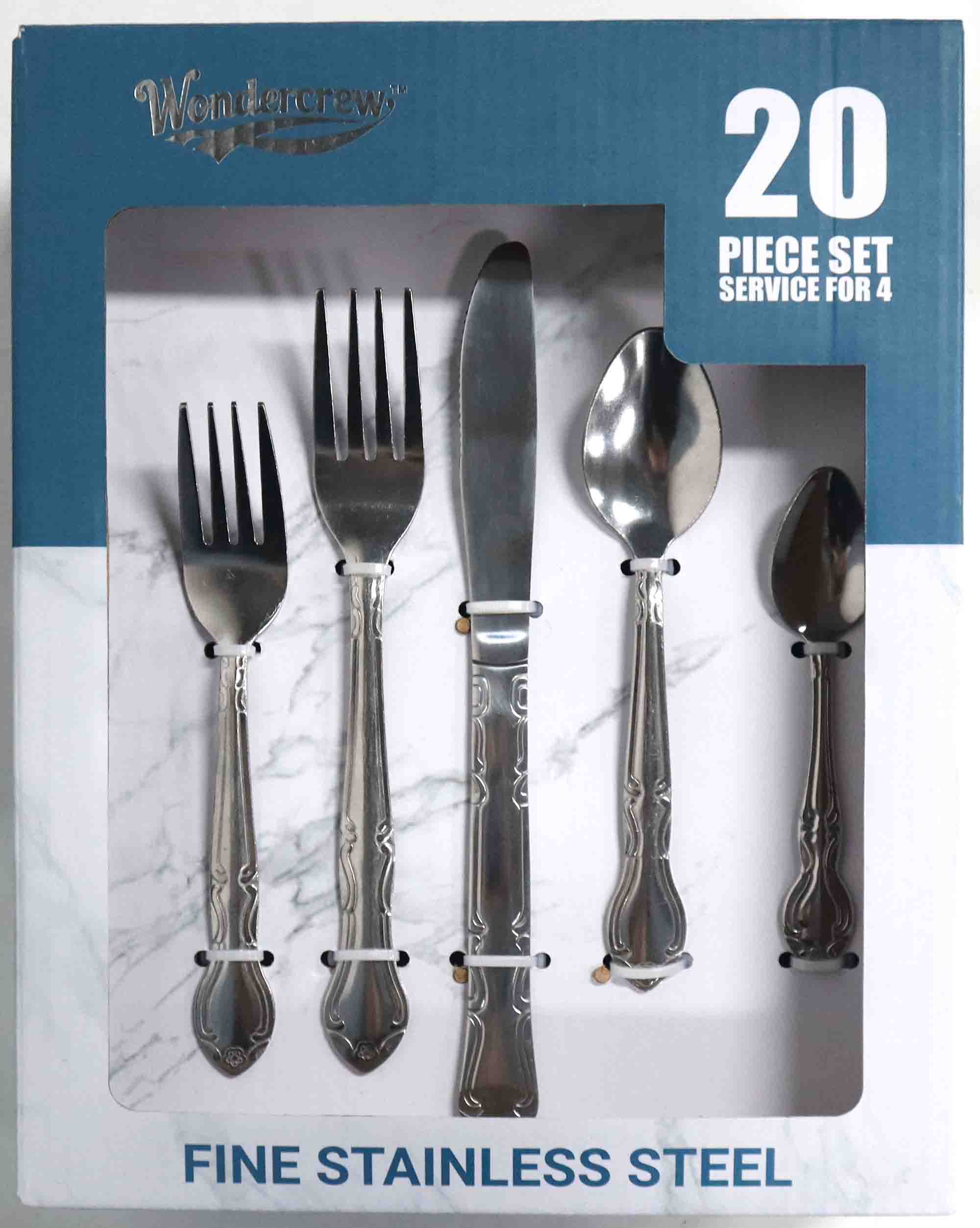 20pk Stainless Steel Flatware Set
