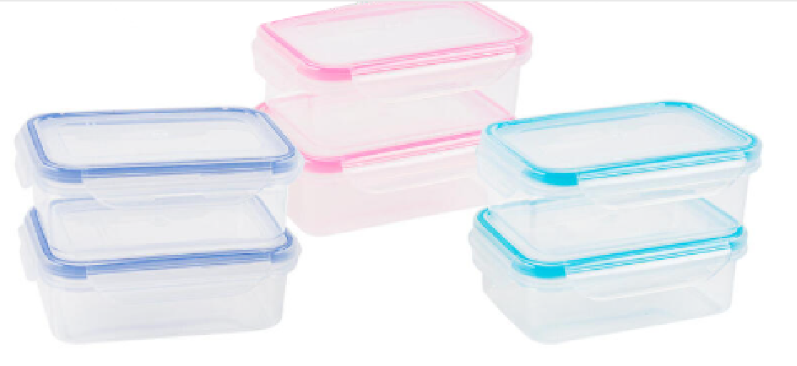 2pk Rectangle Storage Containers & Lids set
