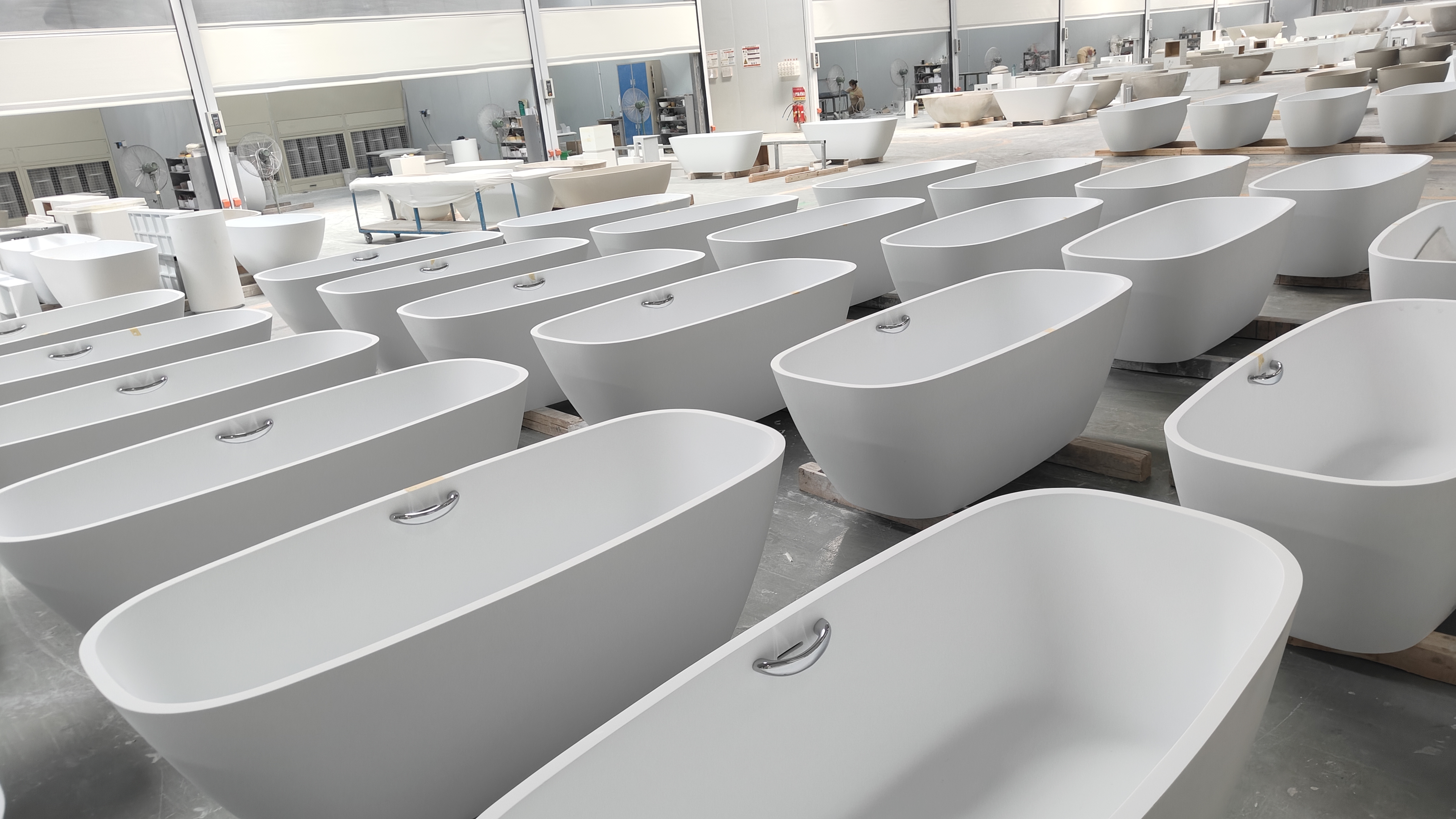 Solid surface stone bathroom bathtub