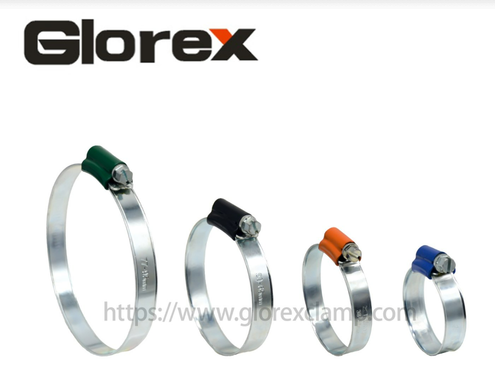 Glorex British type hose clamp with tube housing