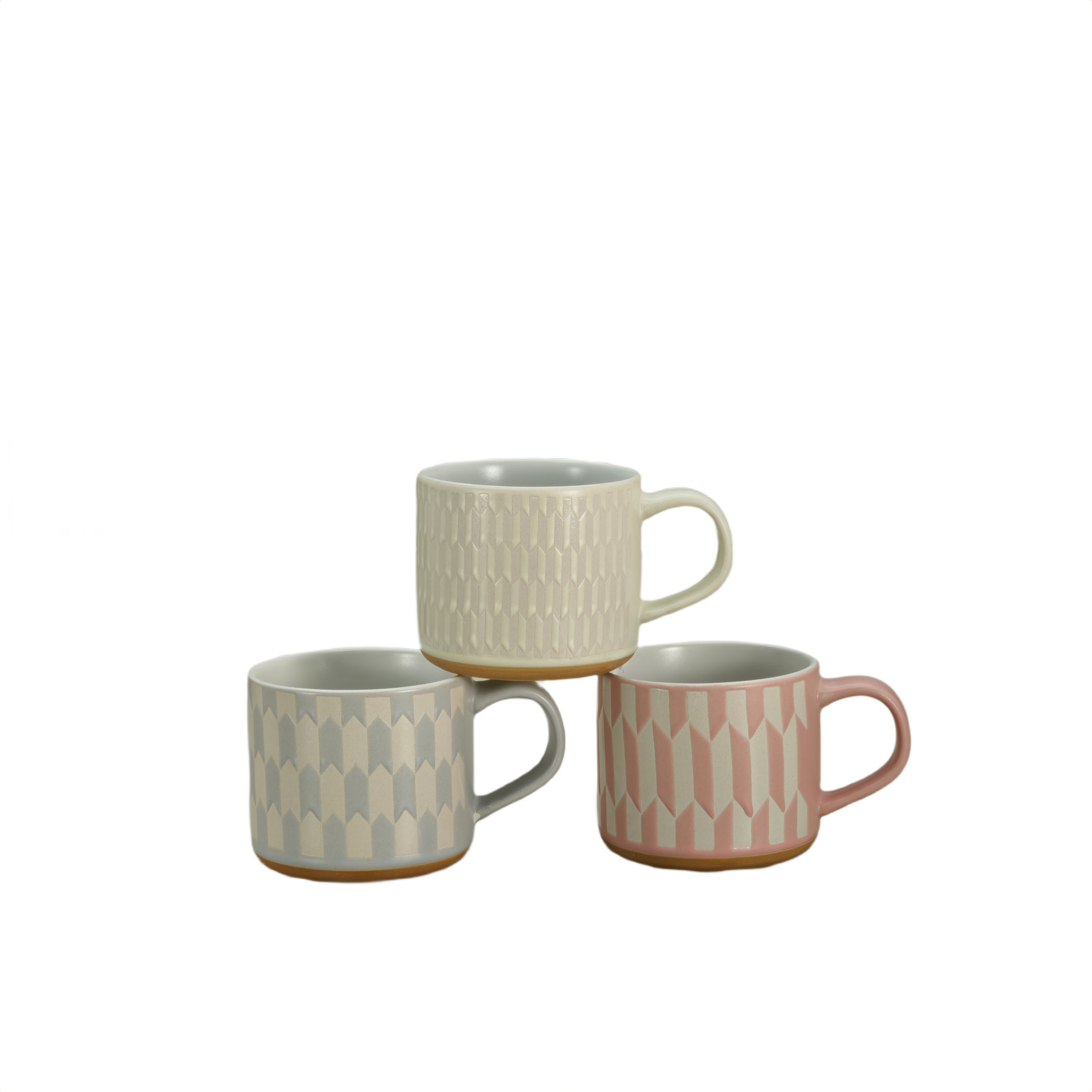 Macron colored coffee cup