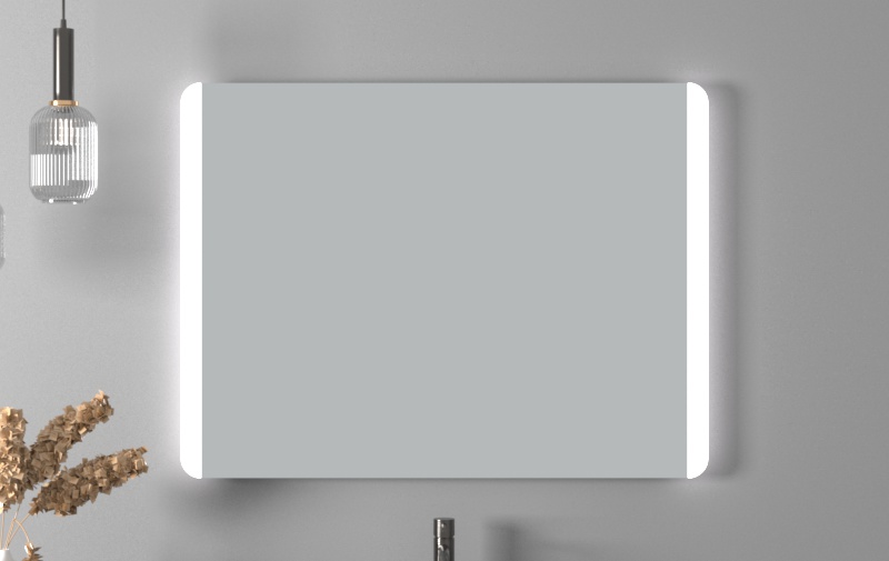 YOWAY LED Frameless Mirror LED Smart Mirror Anti-Fog Furniture Accessory LED Makeup Mirror
