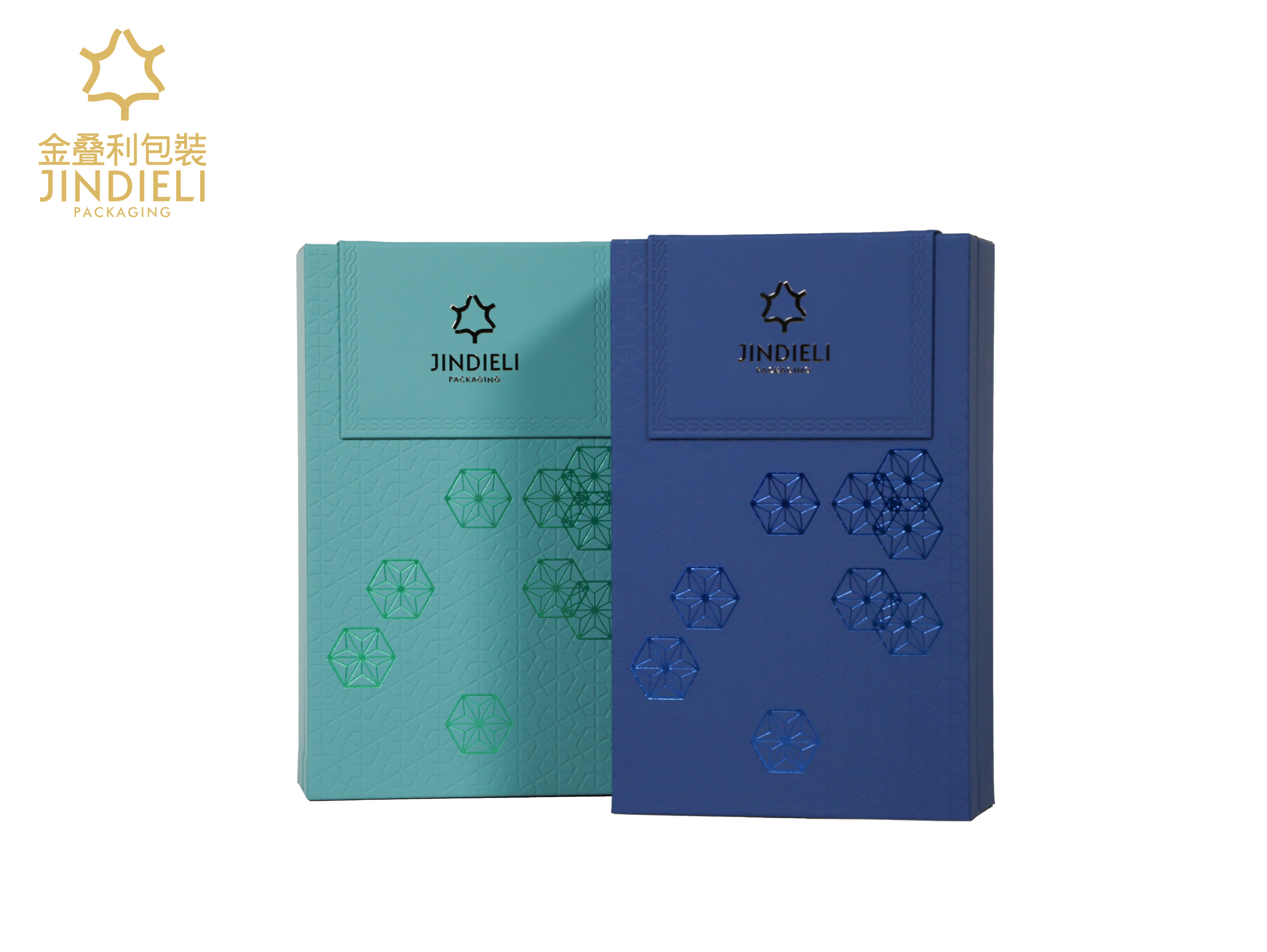 Creative Teal and Blue Interactive Packaging Design: A Unique Unfolding Experience