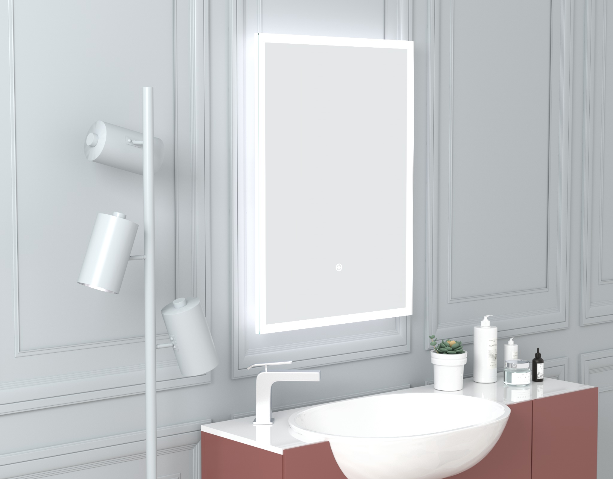 YOWAY LED Bathroom Mirror Wall Mounted LED Smart Mirror Anti-Fog Bathroom Accessories LED Mirror