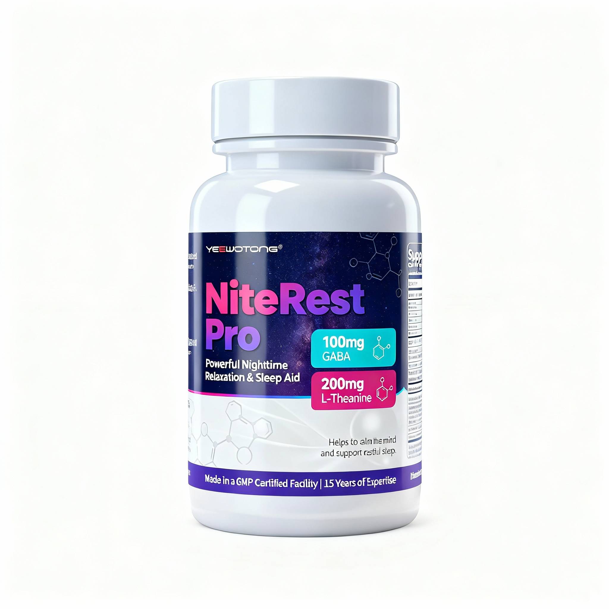 Gamma aminobutyric acid L-theanine composite capsule supplement