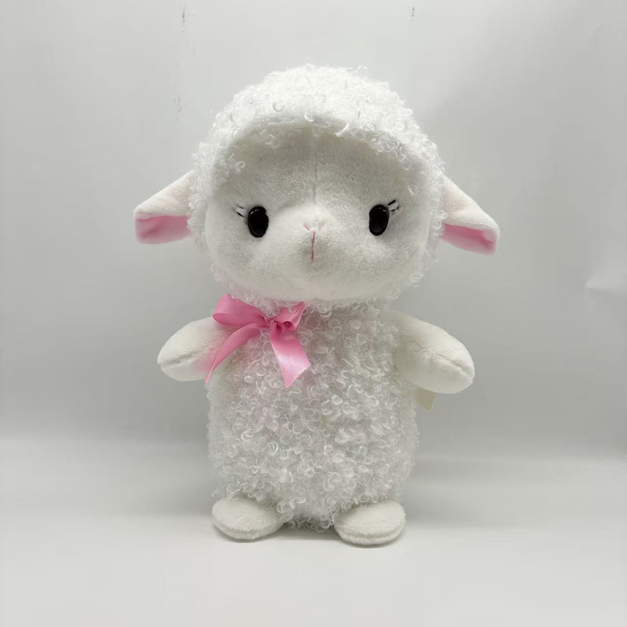 Plush toys, two sizes of sheep, in multiple colors