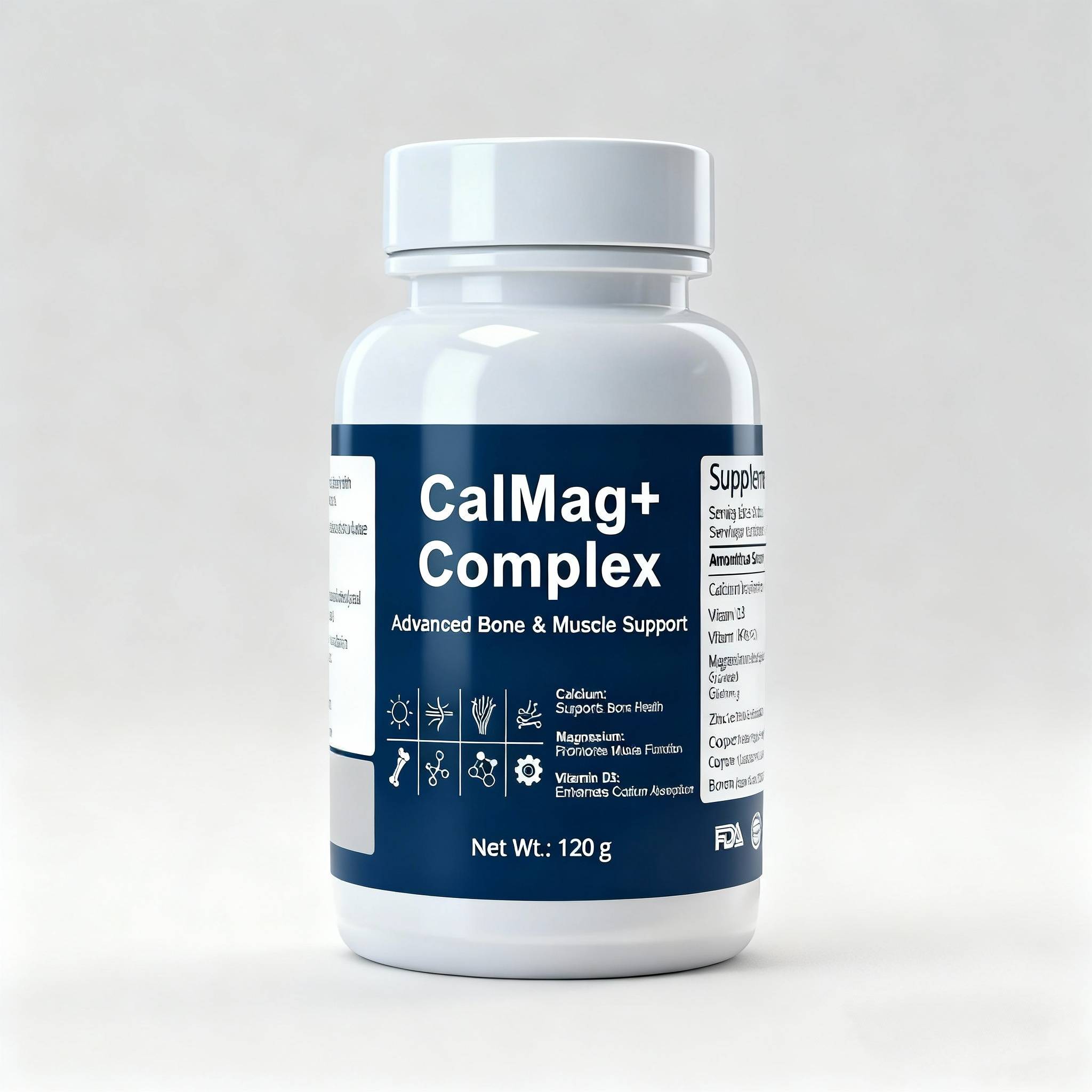 Calcium magnesium complex tablet supplement