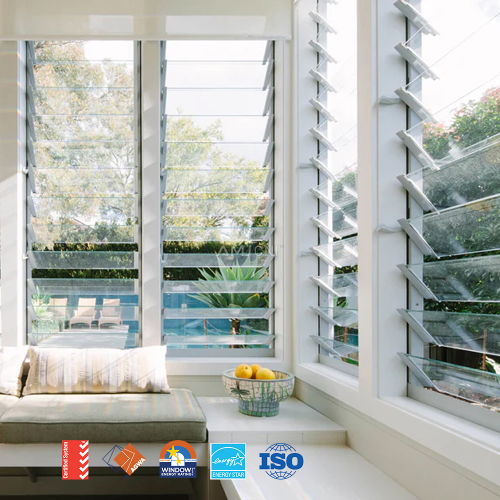 AMJ 80 Glass Louver window