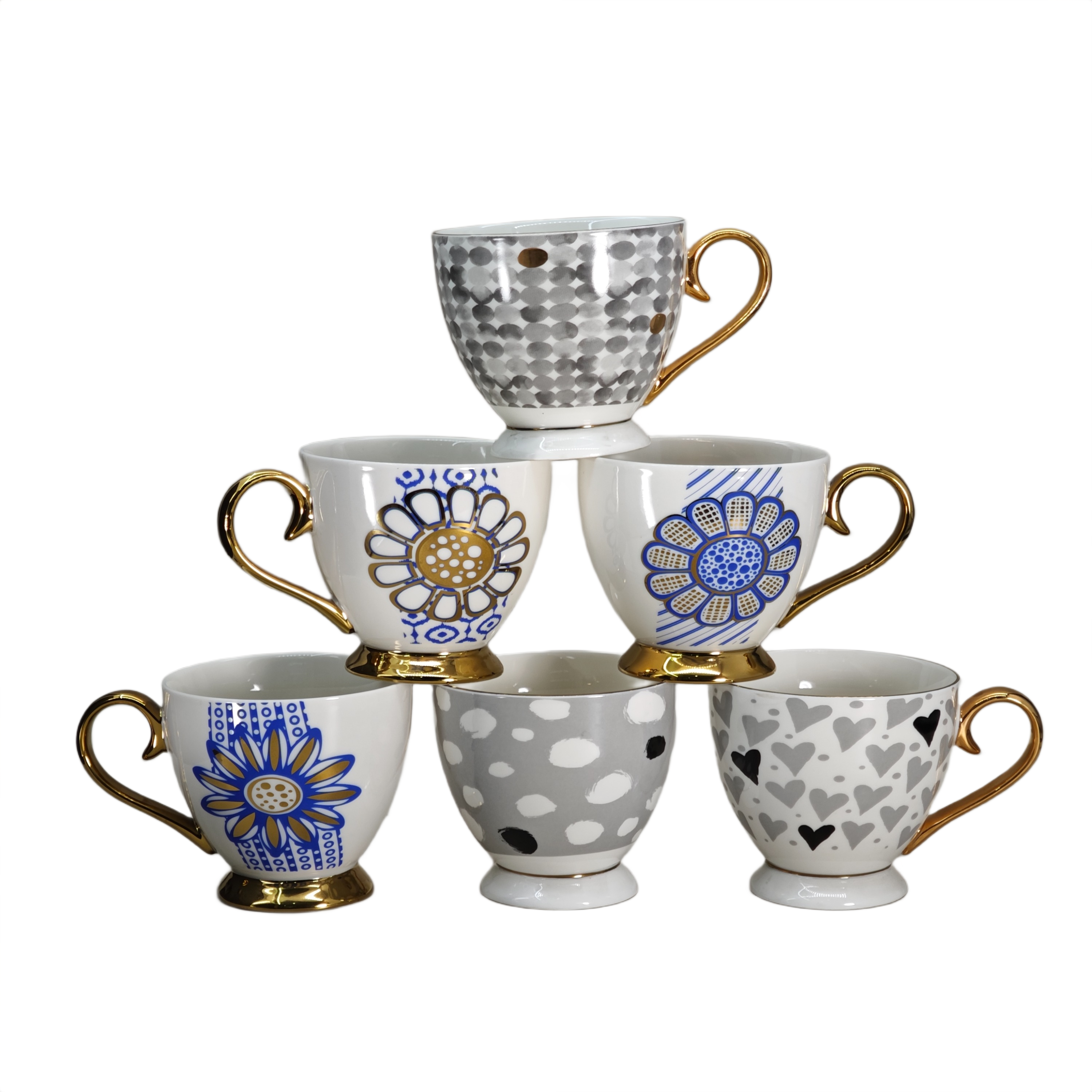 European style black tea cup set