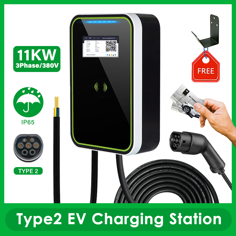 CAMA - European Standard Electric Vehicle Charging Pile - 11KW (with APP and RFID)