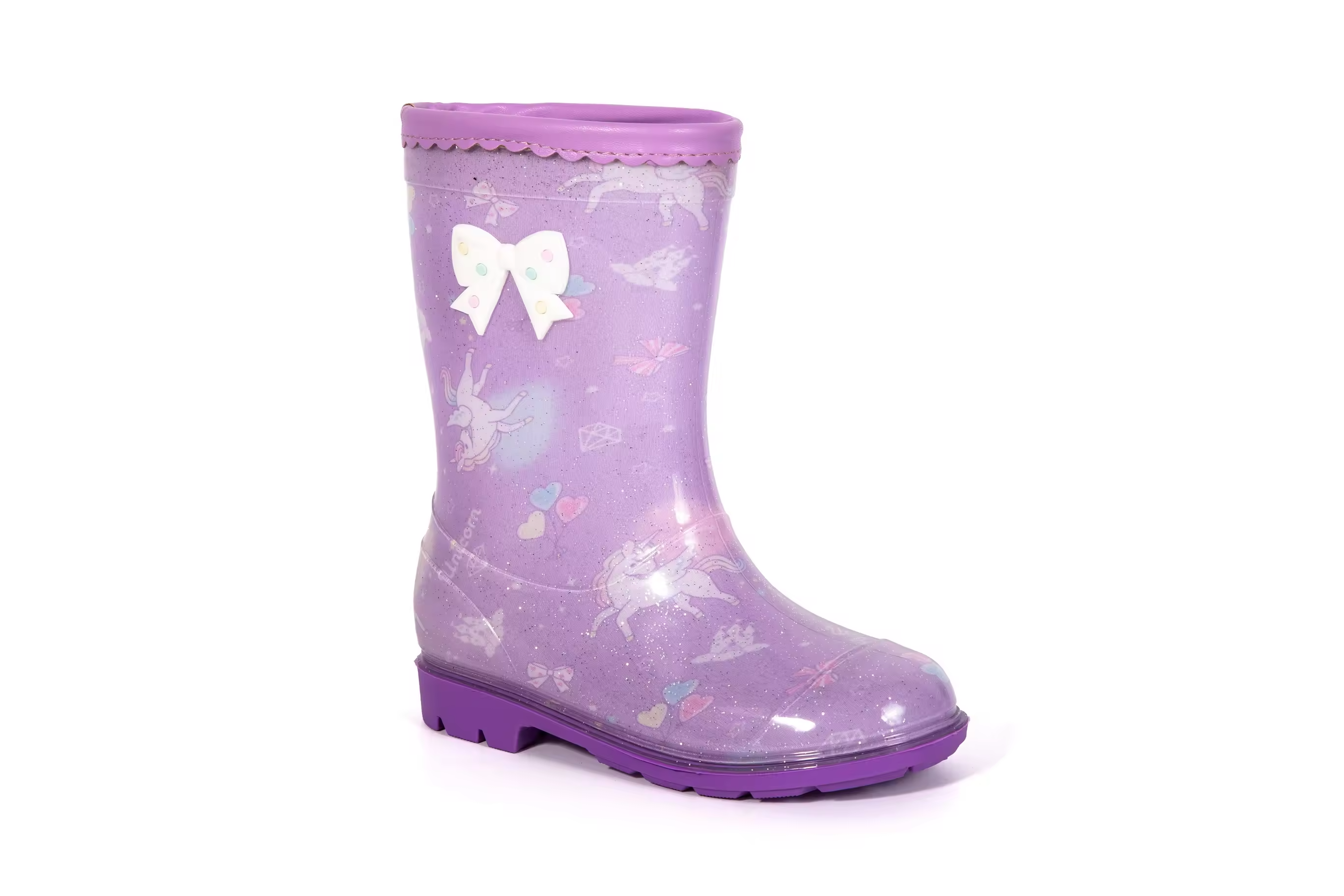 Custom-made cute cartoon PVC butterfly design non-slip solelightweight rain boots