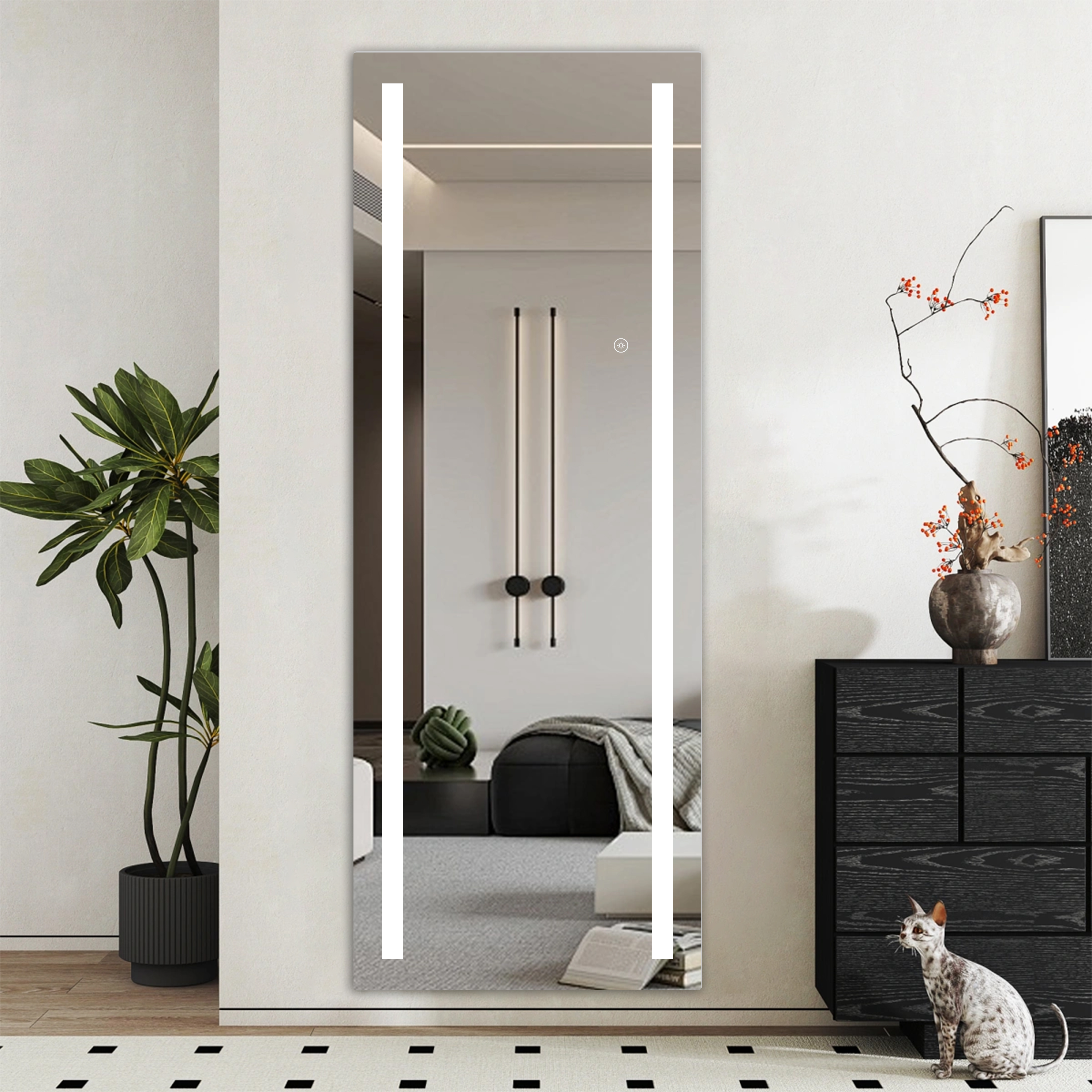 YOWAY LED Ladies Room Mirror Accessories LED Mirror