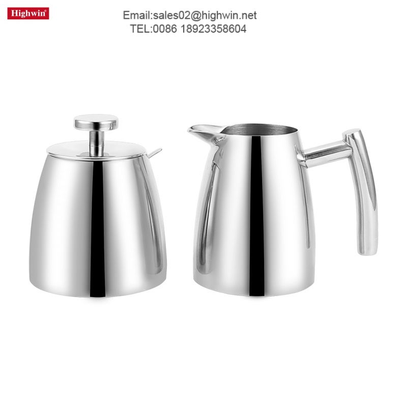 Durable Stainless Steel Sugar Creamer Set for Coffee Tea