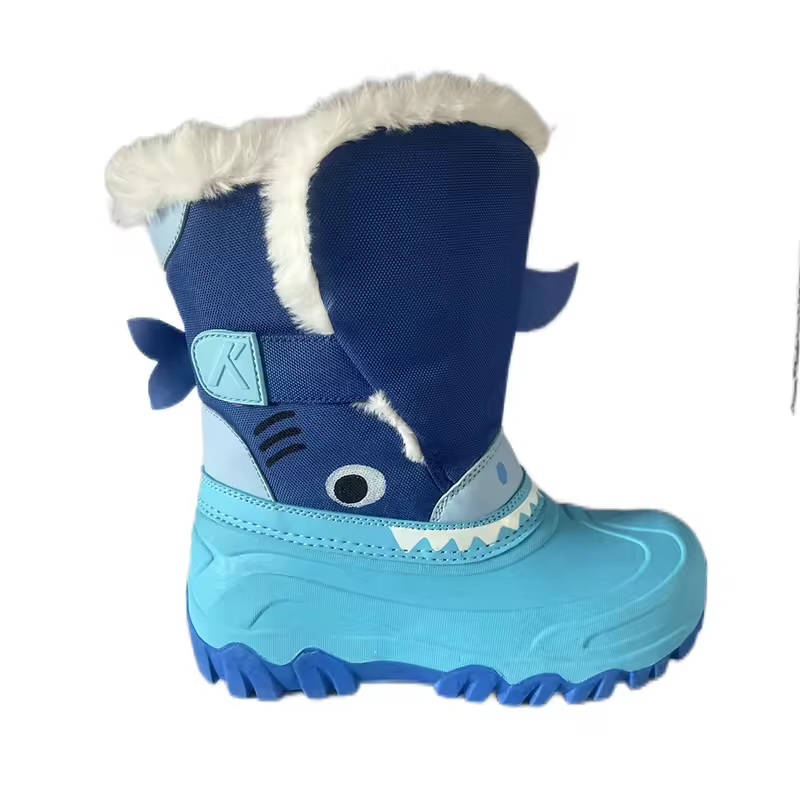 New Design 3D Character Non-slip Rubber Tpr Sole Waterproof Winter Boots Customized Warm Snow Boots
