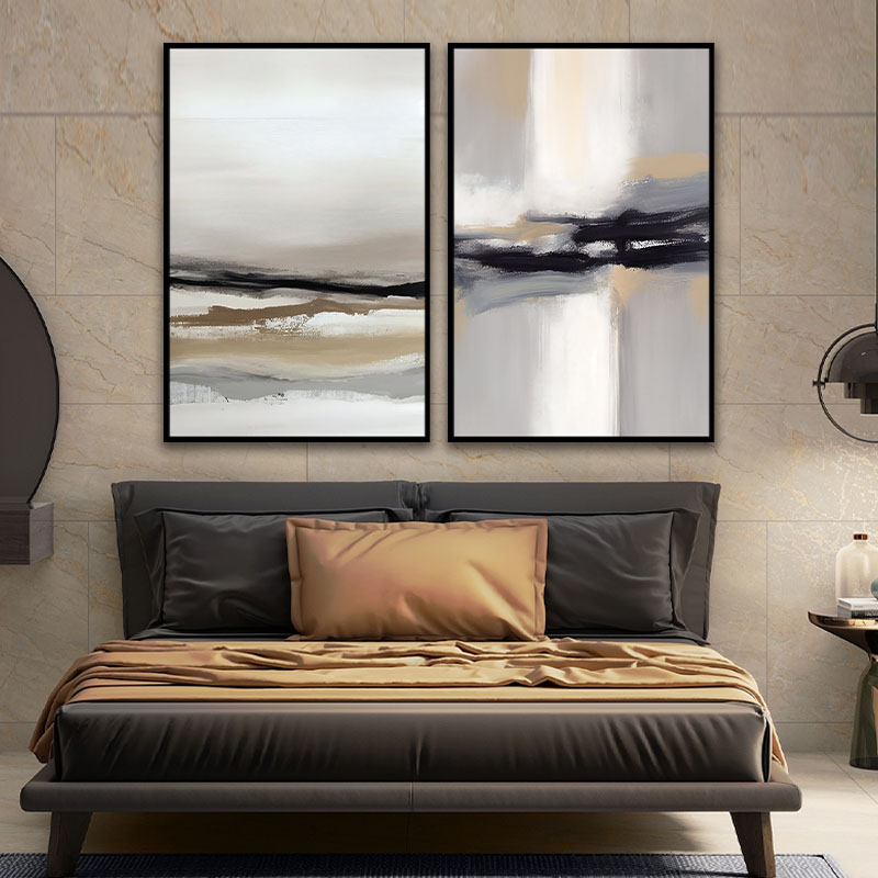 Drop Shipping Bulk Manufacturer Modern Abstract Living Room Art Picture Frame Deco Framed Work Art
